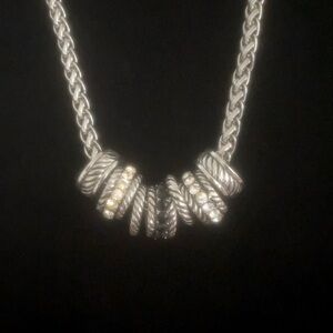 Antique Silver & Black Necklace